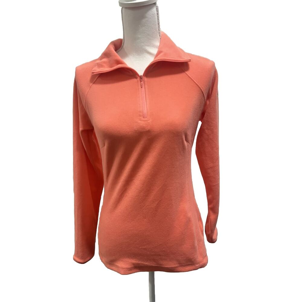 Columbia Pullover 3/4 Zip Pink Peach Jacket Size XS